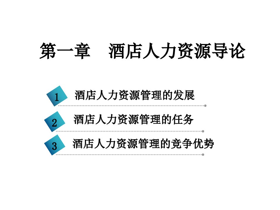 酒店人力资源管理实务PPT课件教学课件汇总全套电子教案完整版