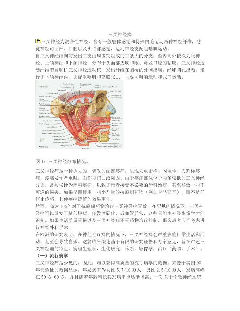 tczAAA三叉神经痛