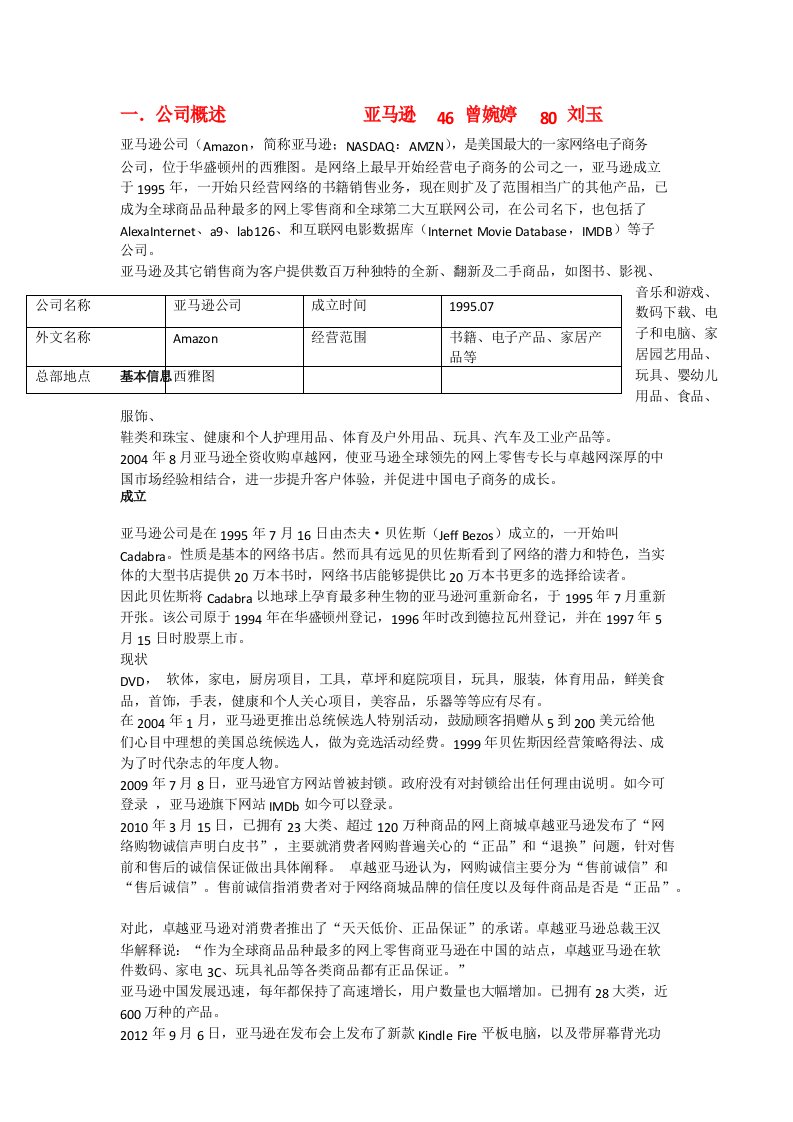 亚马逊企业战略管理