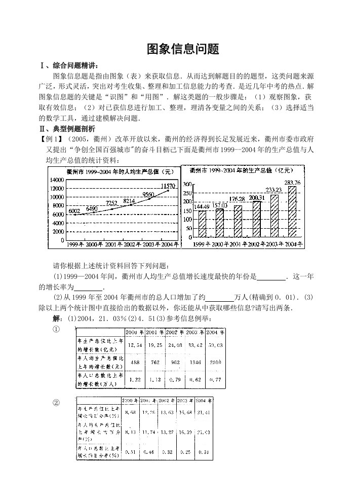 课标版数学中考第二轮专题复习-2图象信息问题(含答案)(749K)