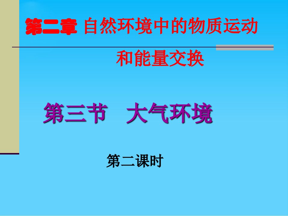 大气环境PPT课件9湘教版