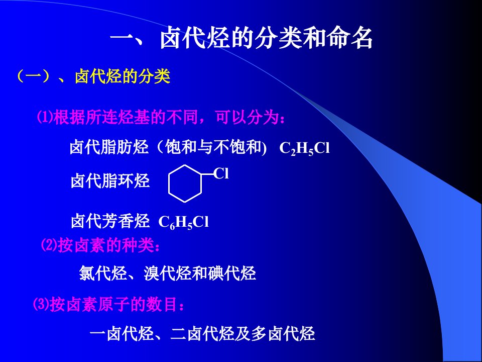 卤代烃命名