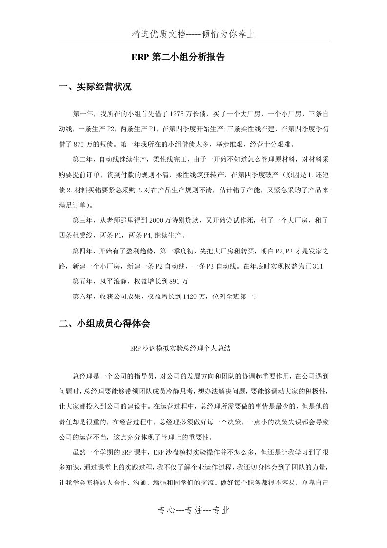 erp小组总结报告(共11页)