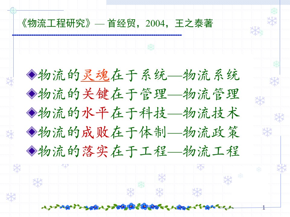 第二章企业物流系统