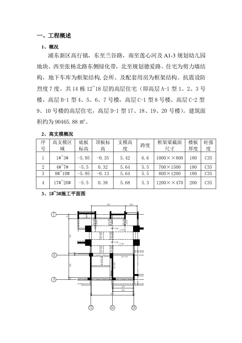 龙鼎高支模工程施工方案