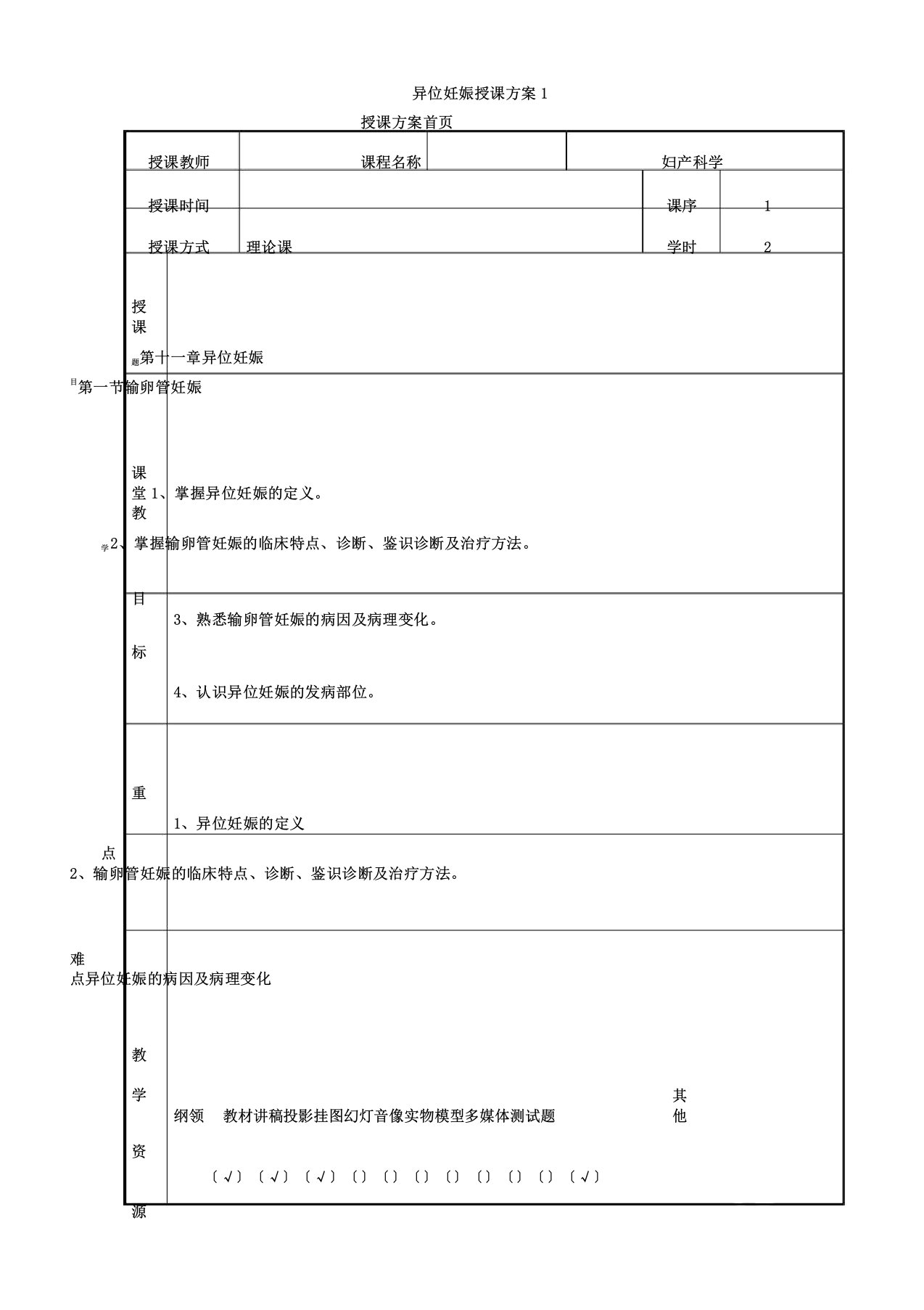 异位妊娠教案1