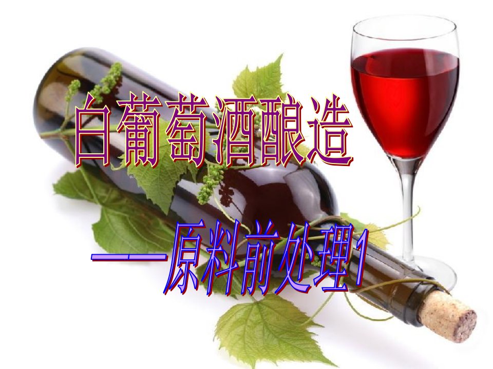 白葡萄酒的酿造课件