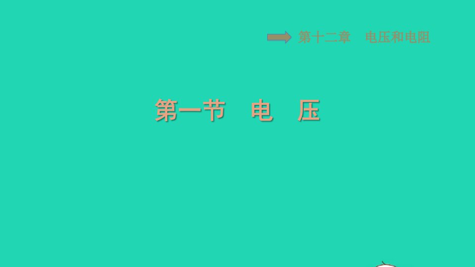 2021秋九年级物理上册第十二章电压和电阻12.1电压习题课件鲁科版五四制