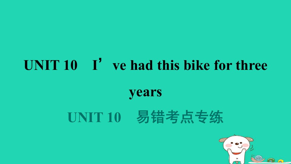 山西省2024八年级英语下册Unit10I'vehadthisbikeforthreeyears易错考点专练课件新版人教新目标版