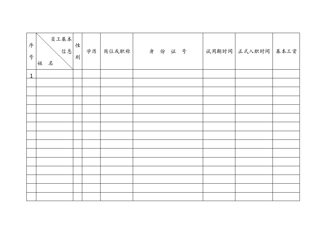 公司员工花名册