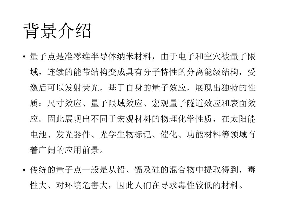 合成碳量子点方法总结ppt课件