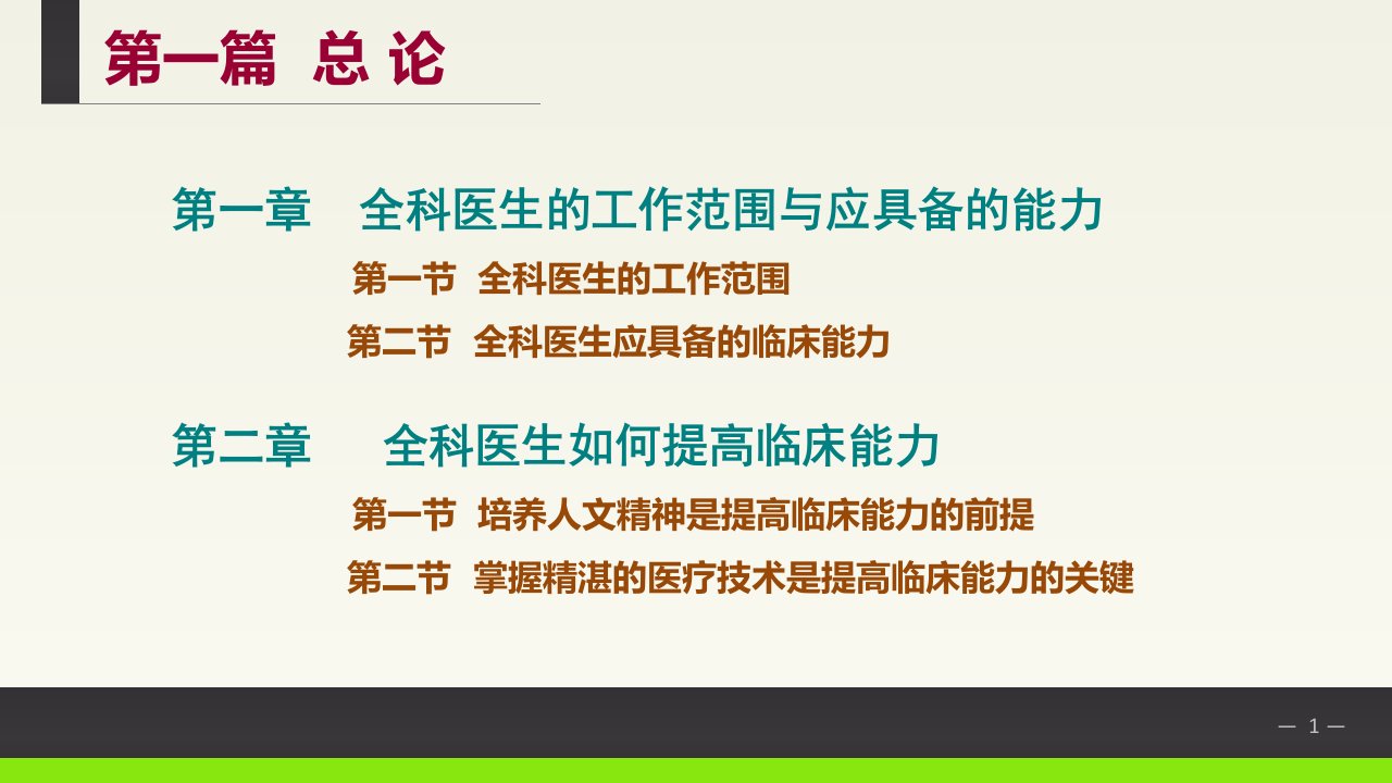 全科医生能力培养报告课件