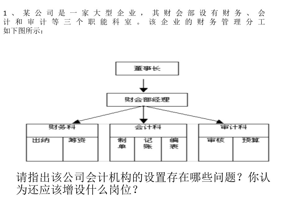 整理会计制度设计练习案例及参考答案