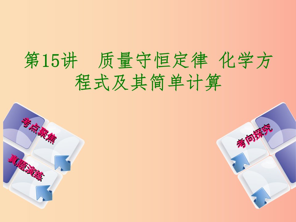 河北专版2019年中考化学复习第15课时质量守恒定律化学方程式及其简单计算课件