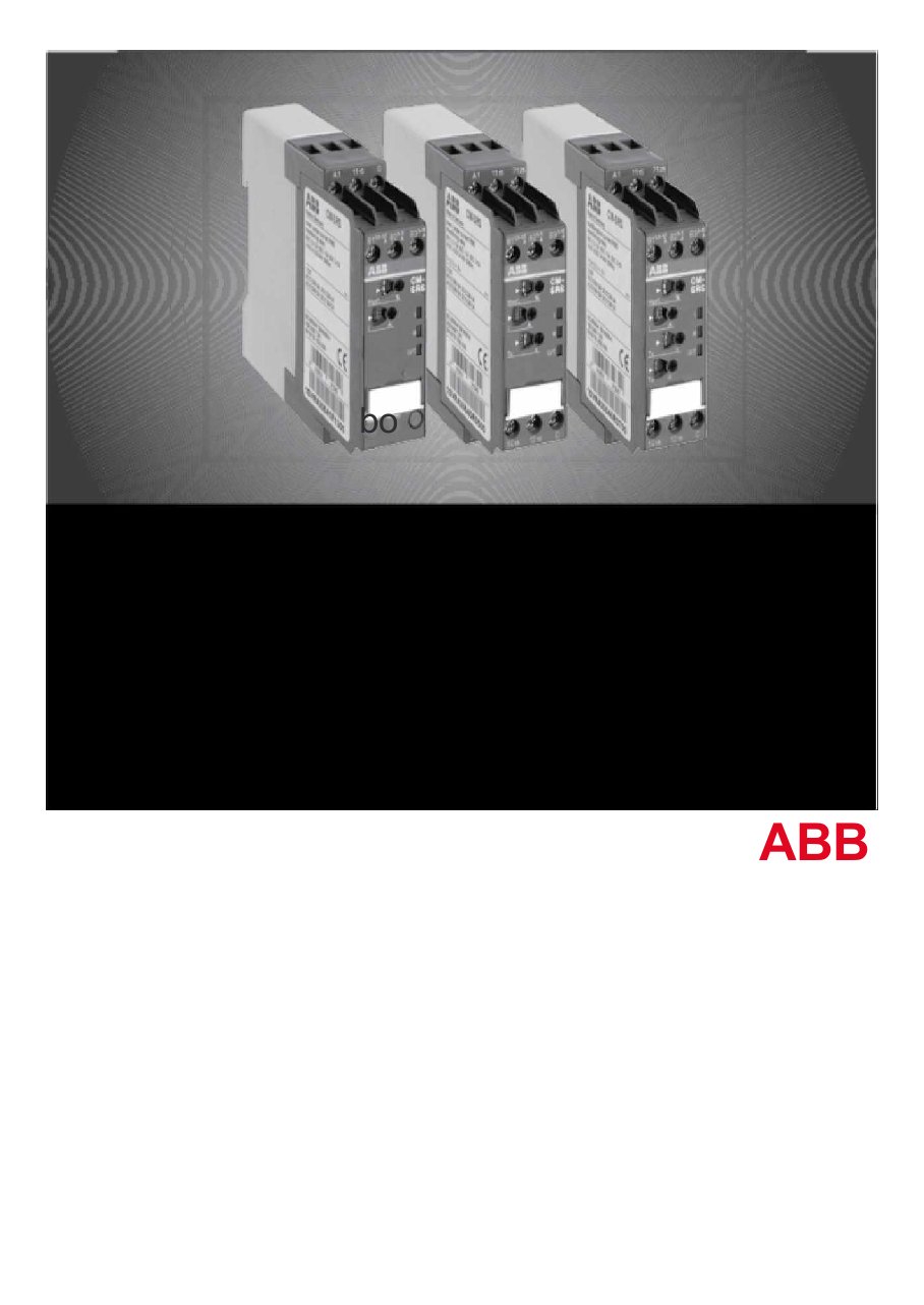 ABB-CM电子测量和监视继电器-安装与操作指南