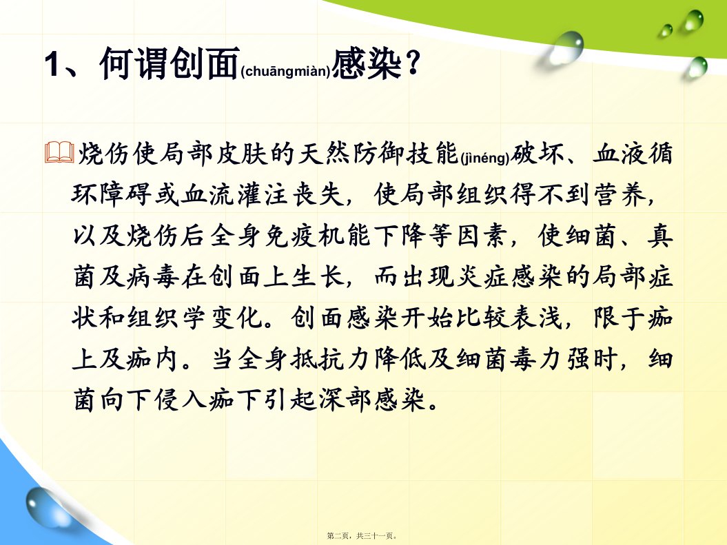 医学专题烧伤感染与抗生素使用