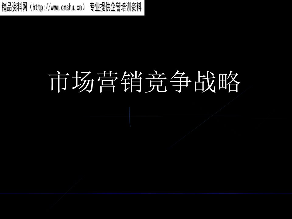 市场营销竞争战略研讨会