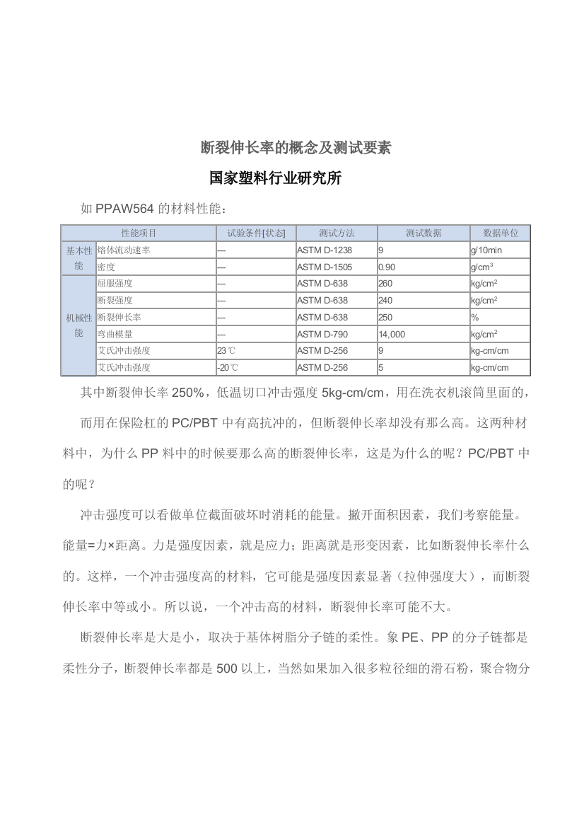 断裂伸长率的真正意义11