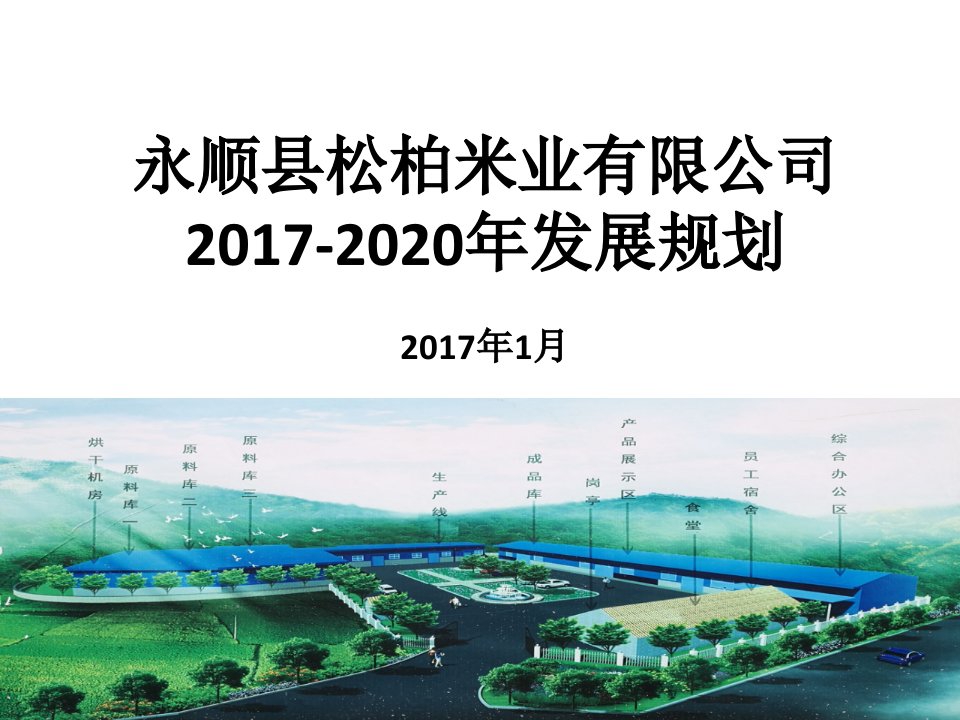 松柏大米-永顺县松柏米业2017-2020发展规划