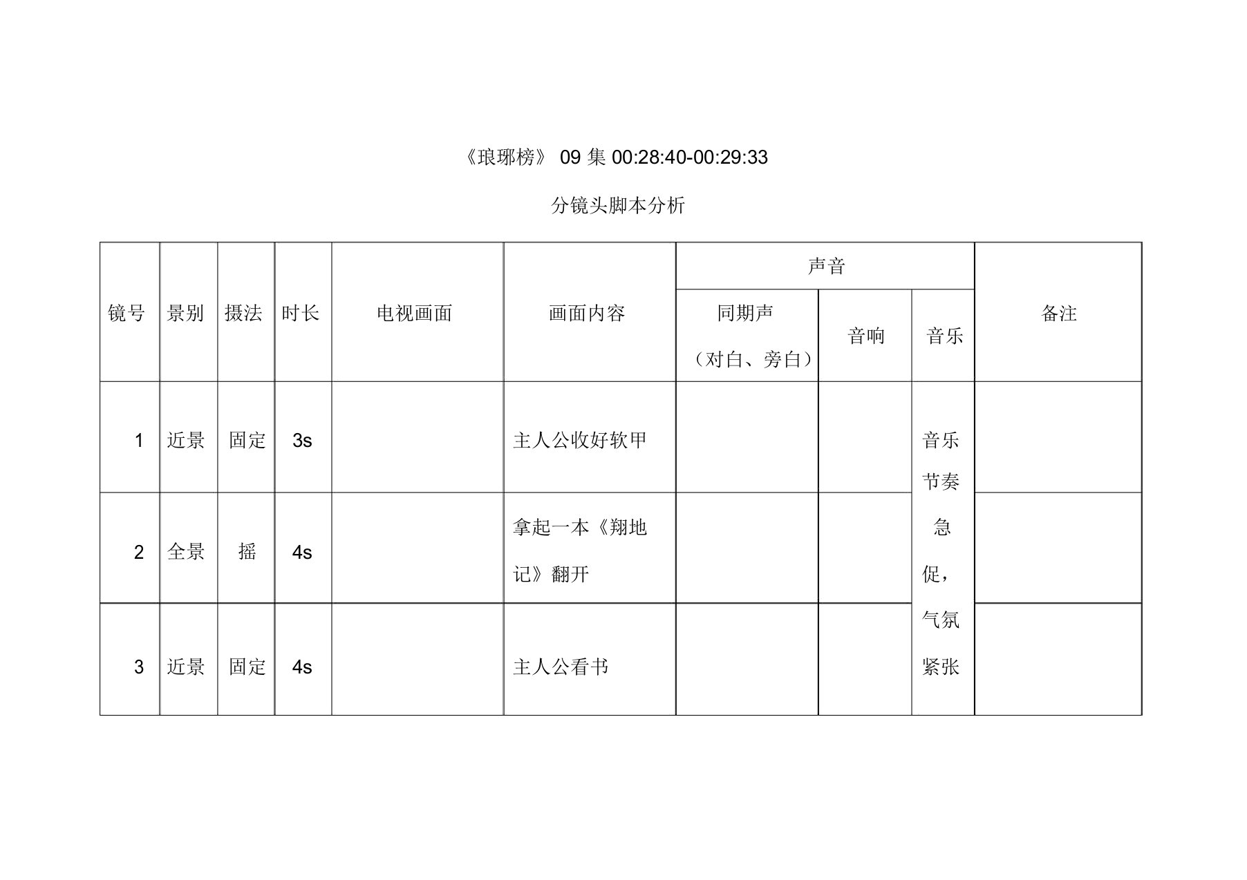 分镜头脚本范例