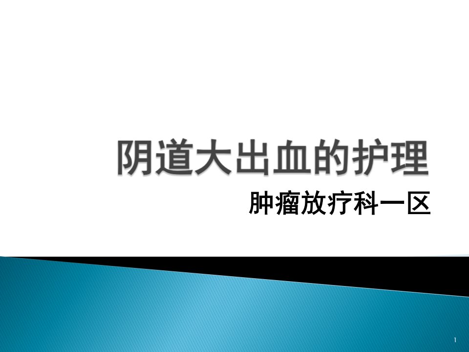 阴道大出血的护理ppt课件