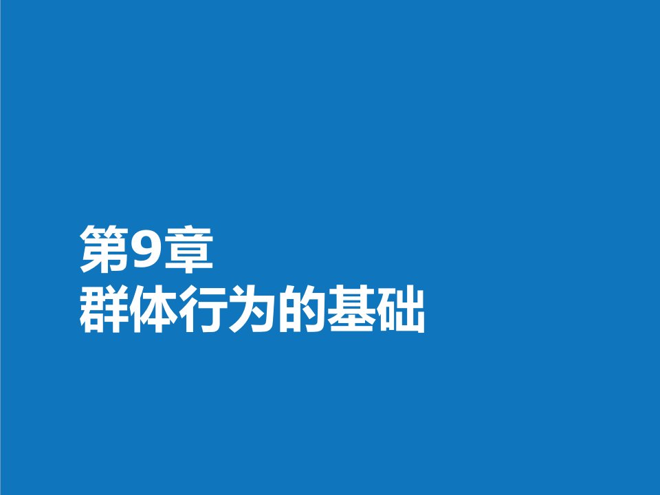 组织设计-组织行为学9群体行为的基础