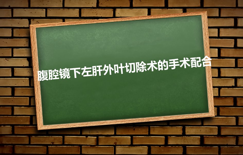 腹腔镜下左肝外叶切除术的手术配合ppt课件