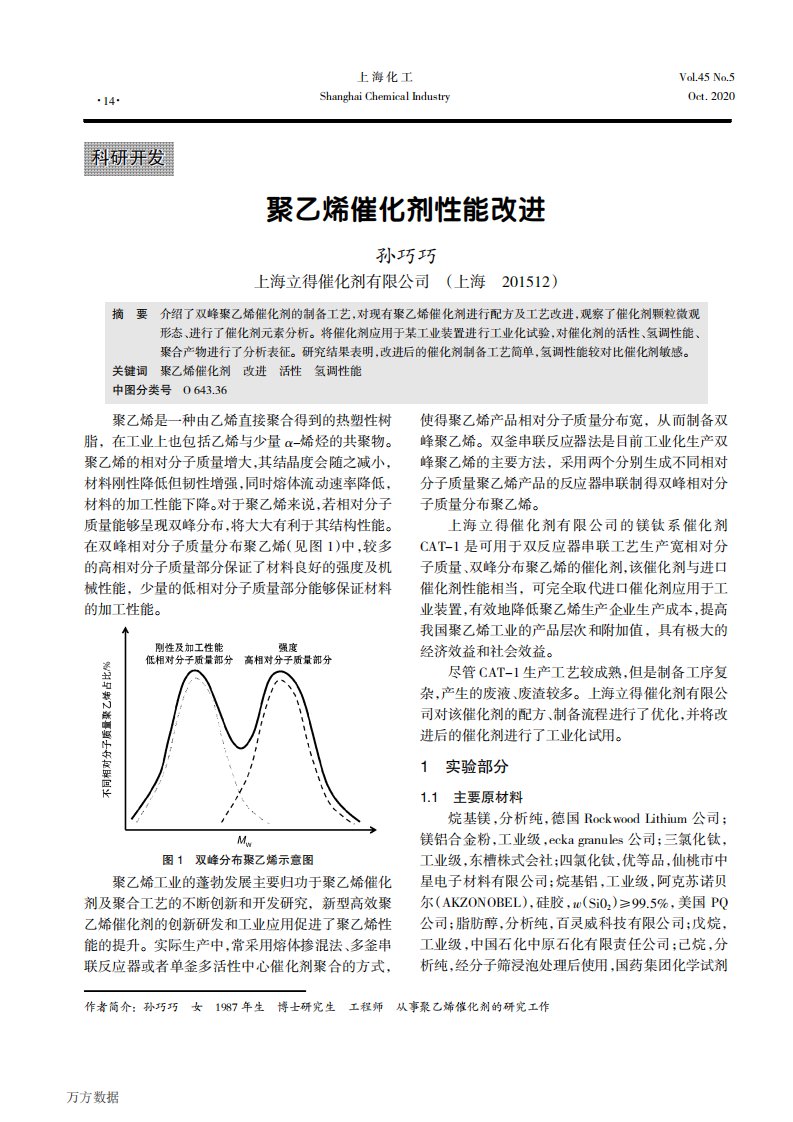 聚乙烯催化剂性能改进