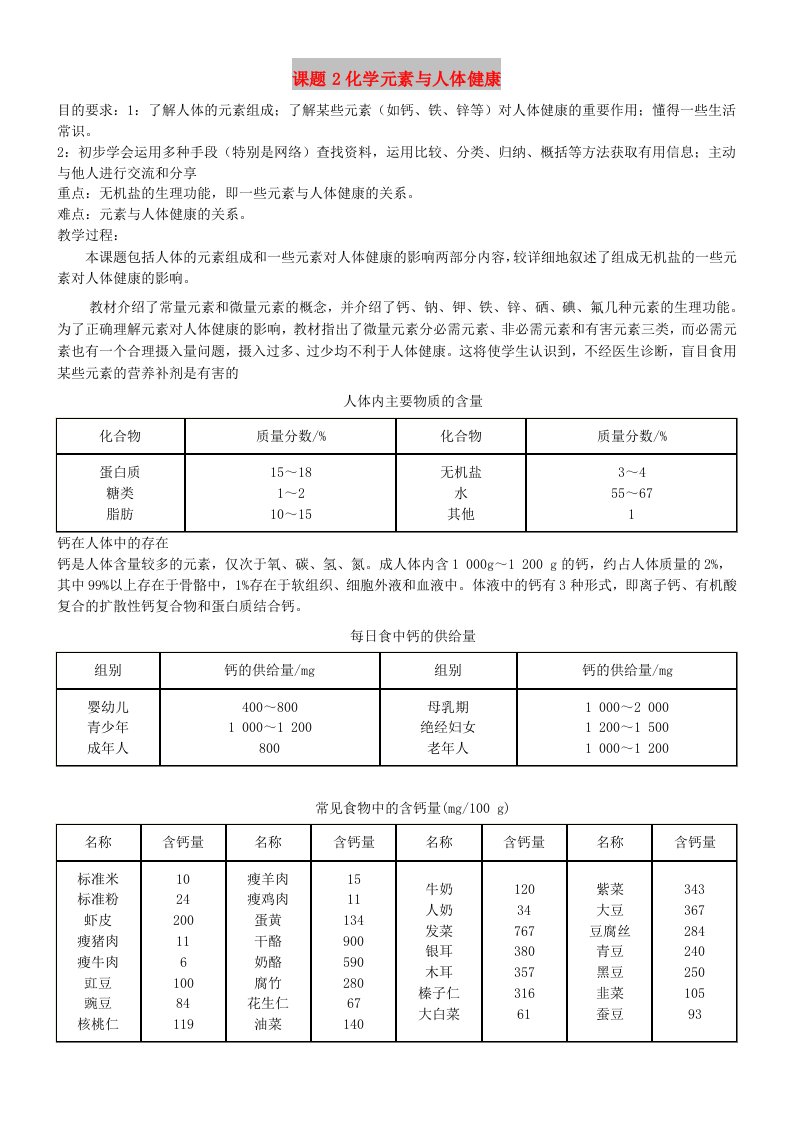 九年级化学全册