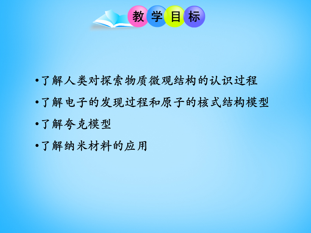 第十六章粒子和宇宙探索微观世界的历程了解人类对探索物质