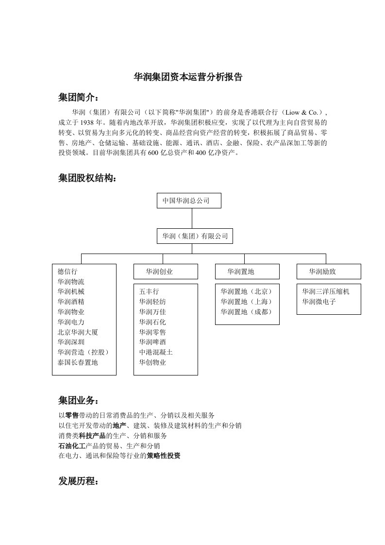 运营管理-华润集团资本运营分析报告2