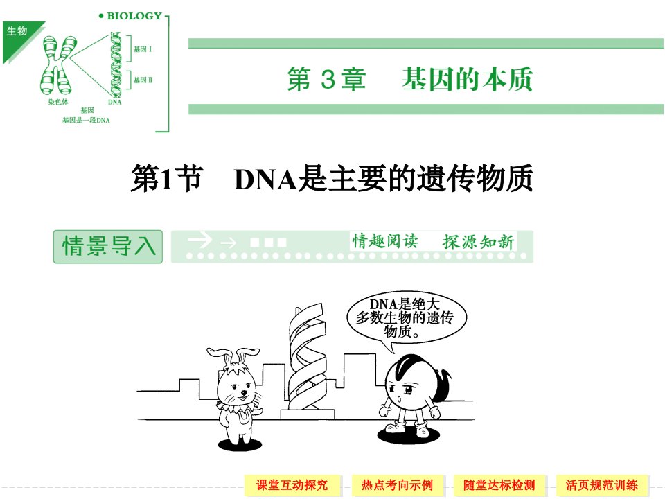 新课标人教版生物必修二：3-1DNA是主要的遗传物质课件