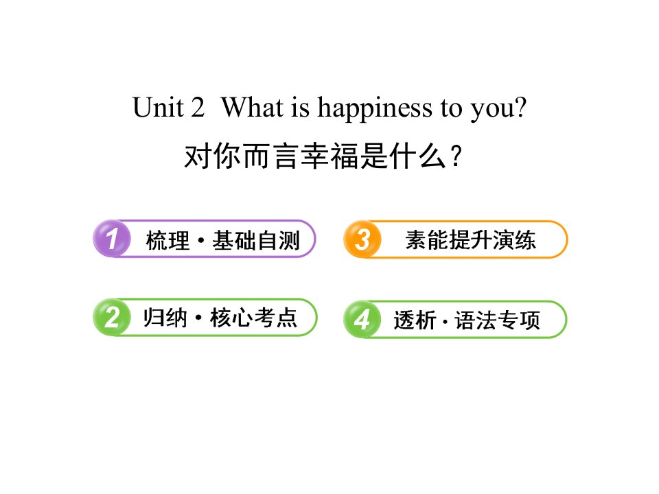 2013版英语全程复习方略课件（江苏）：选修6+Unit+2+What+is+happiness+to+you（译林牛津版）