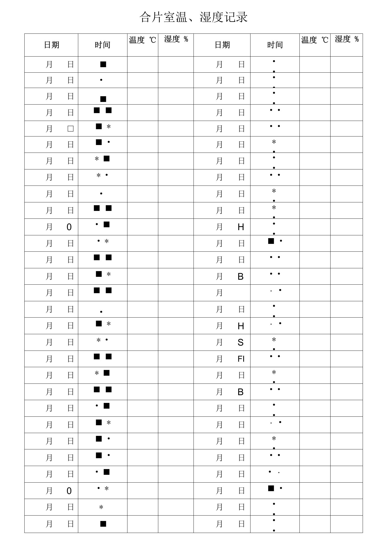 43合片区温湿度记录