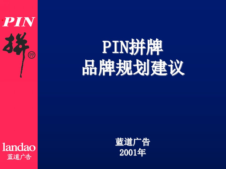 PIN拼牌品牌规划建议