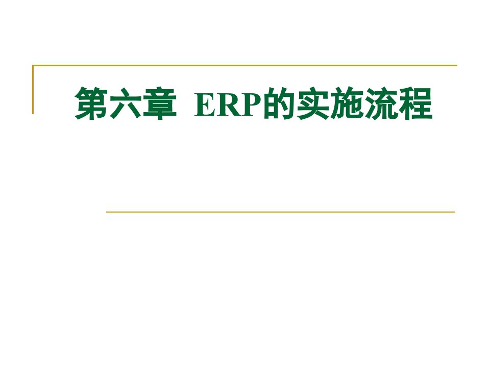 ERP的实施流程概述