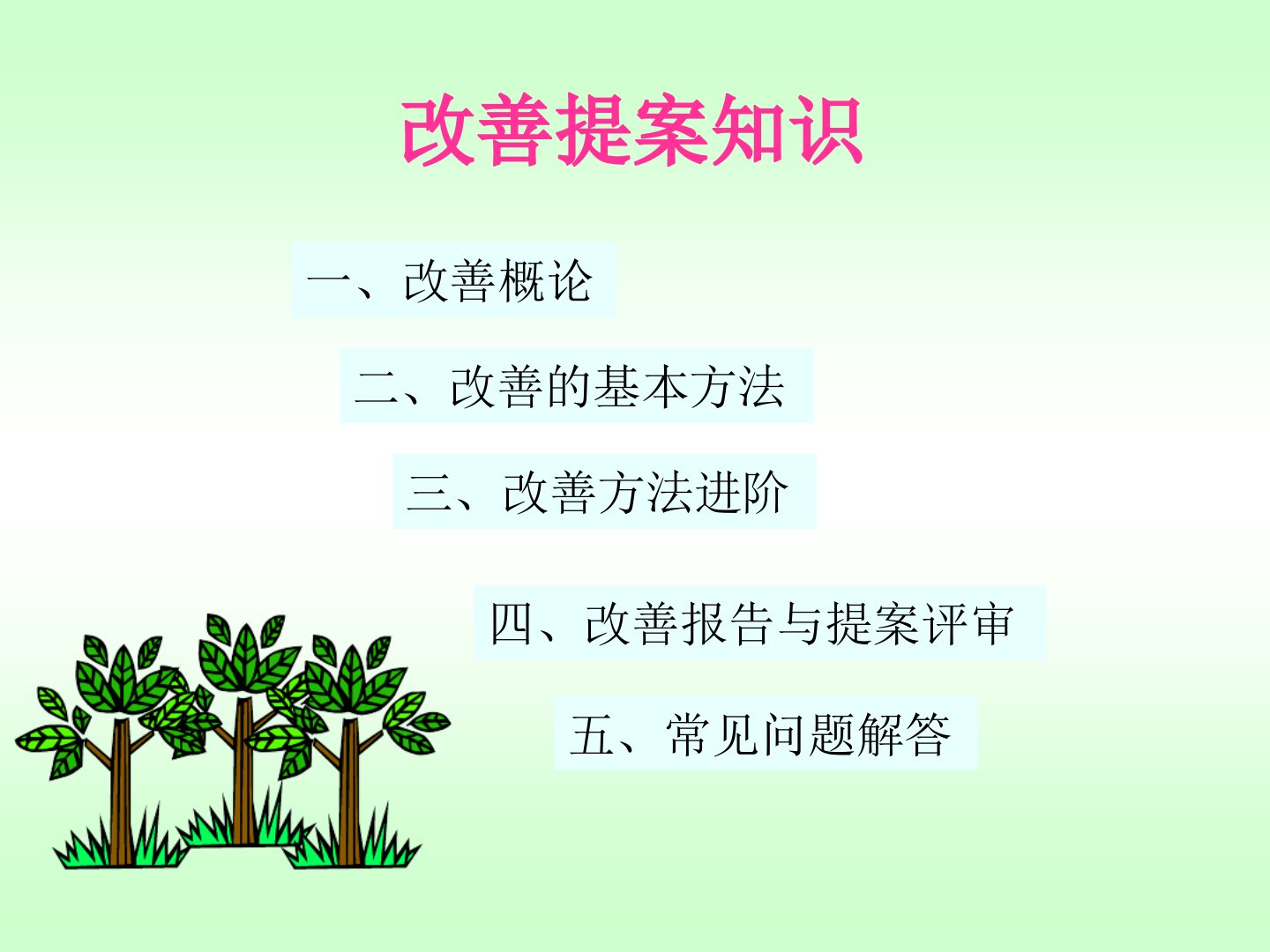 改善提案知识1专题培训课件