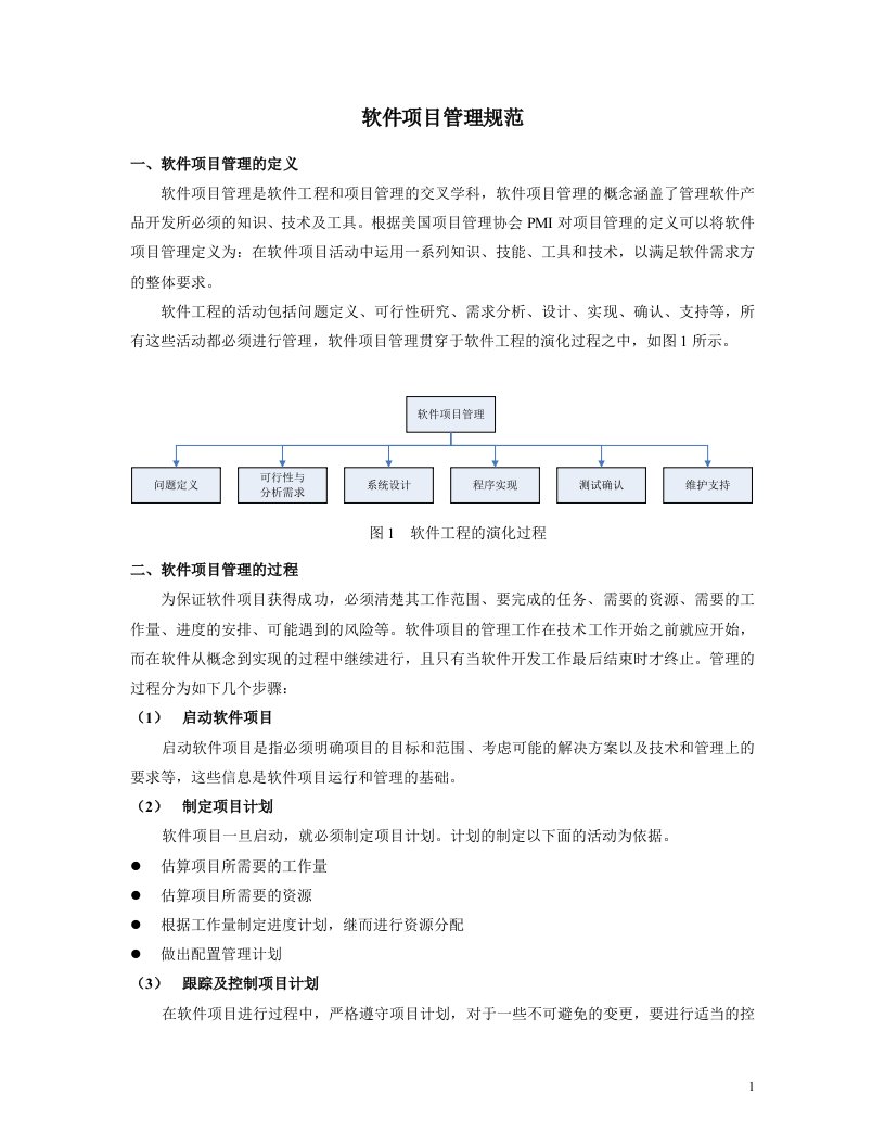 软件项目管理规范