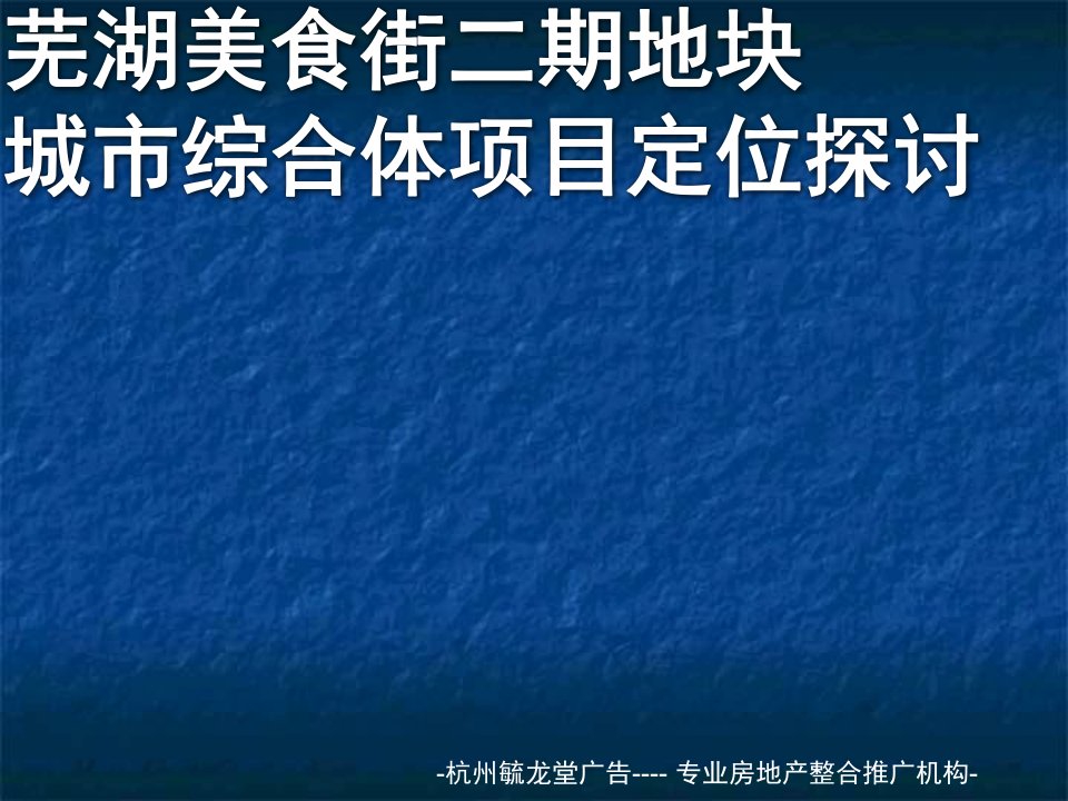 芜湖美食街城市商业综合体二期项目定位报告-132PPT