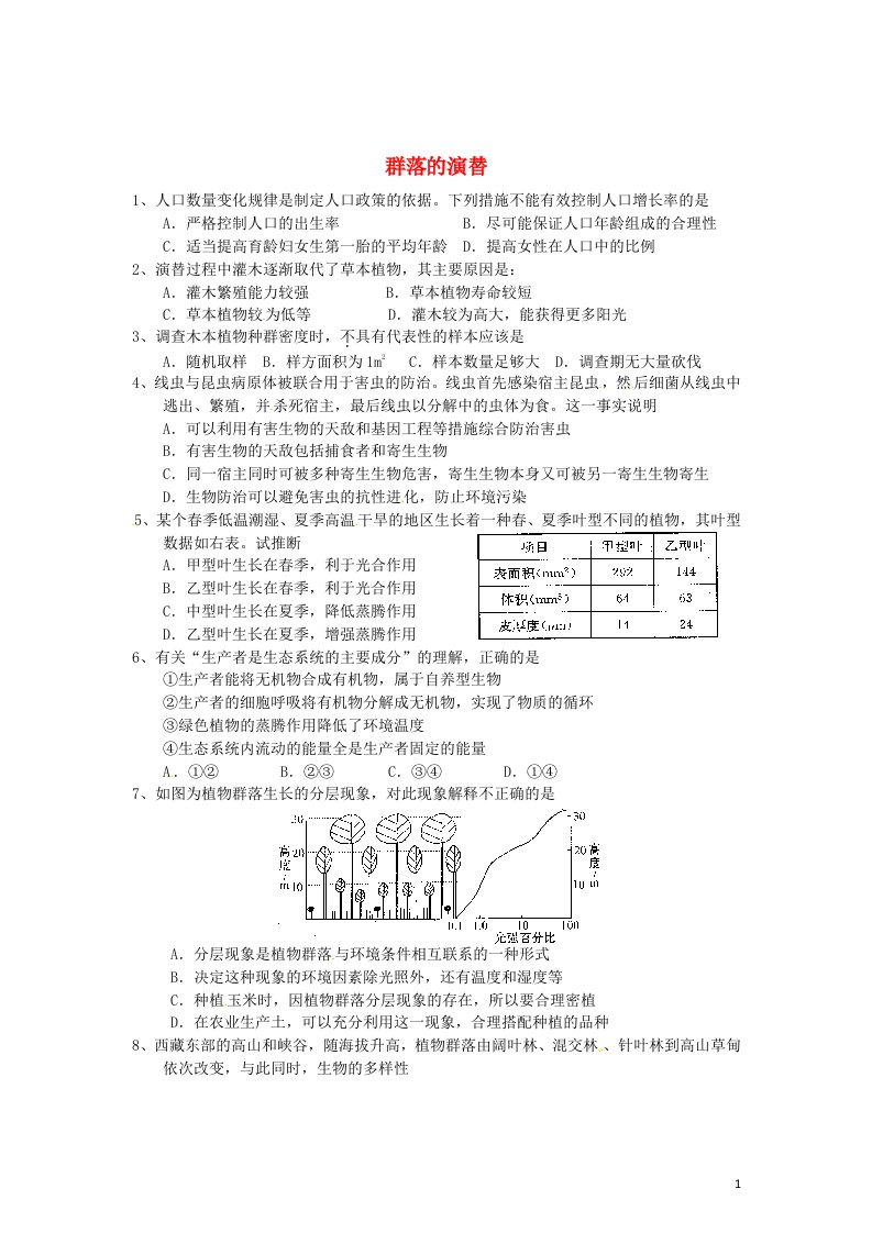 高中生物