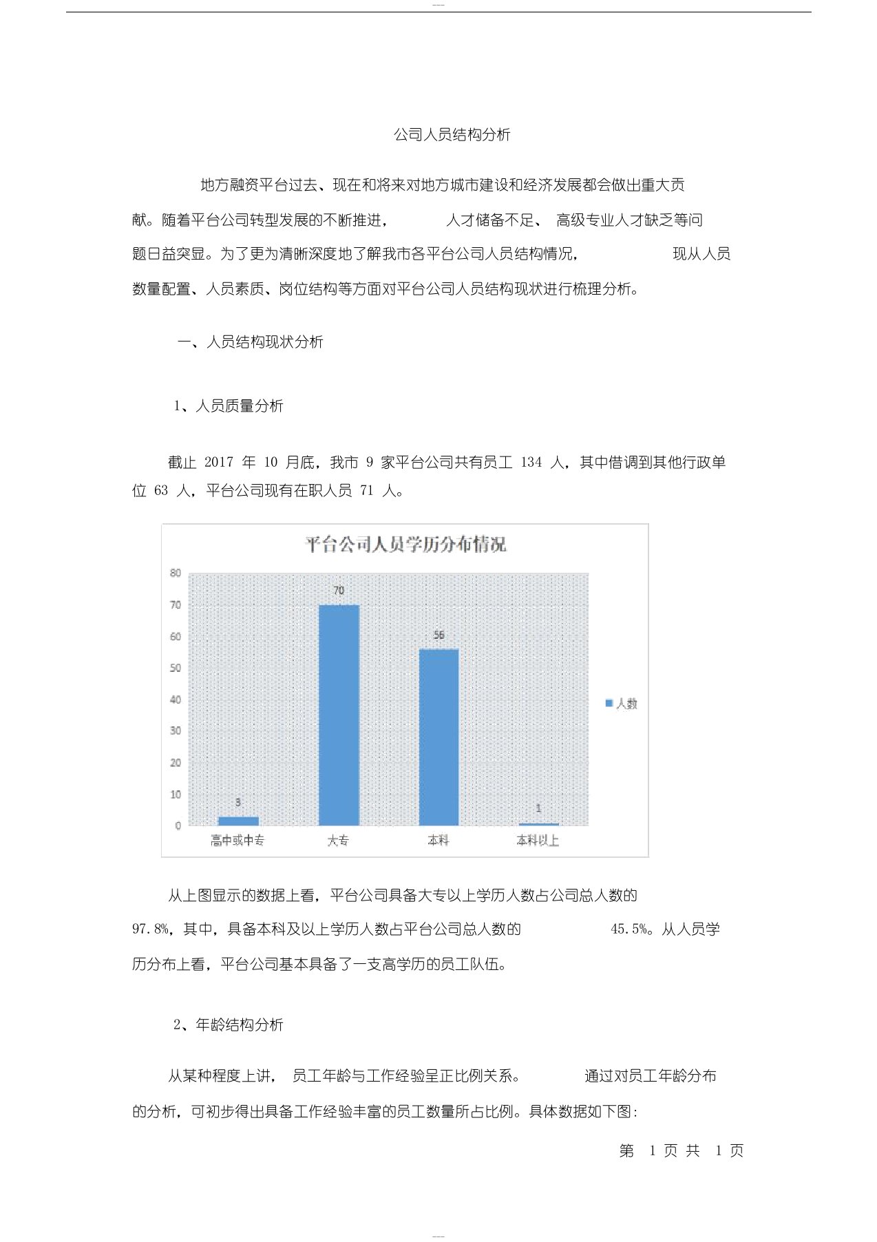 公司人员结构分析