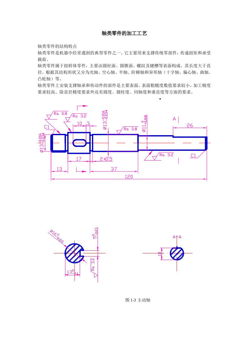 轴类零件的加工工艺