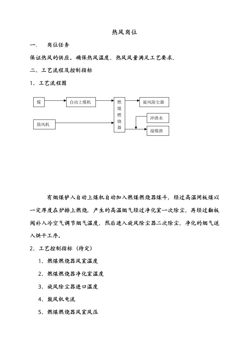 燃煤燃烧炉操作规程