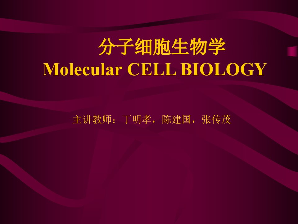 翟中和细胞生物学课件—绪论