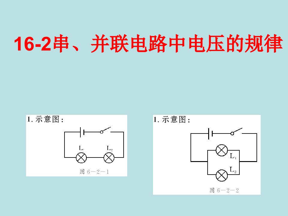 串、并联电路中电压的规律