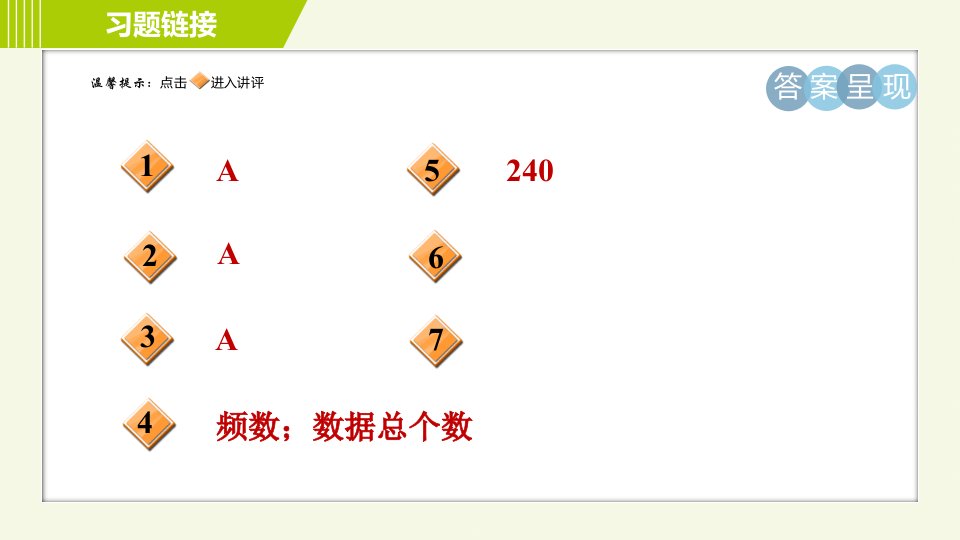 人教版七年级下册数学第10章10.2目标一制作频数分布直方图习题课件