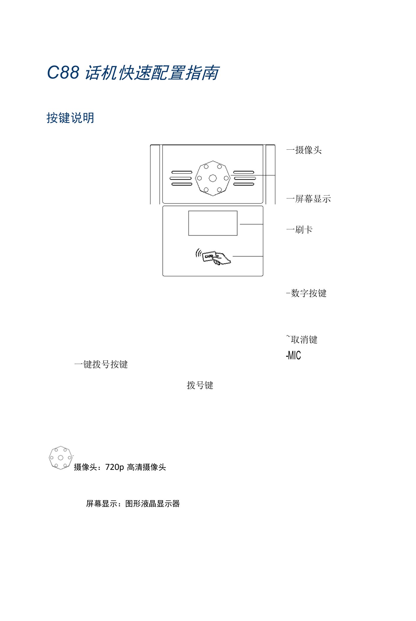 C88话机快速配置指南