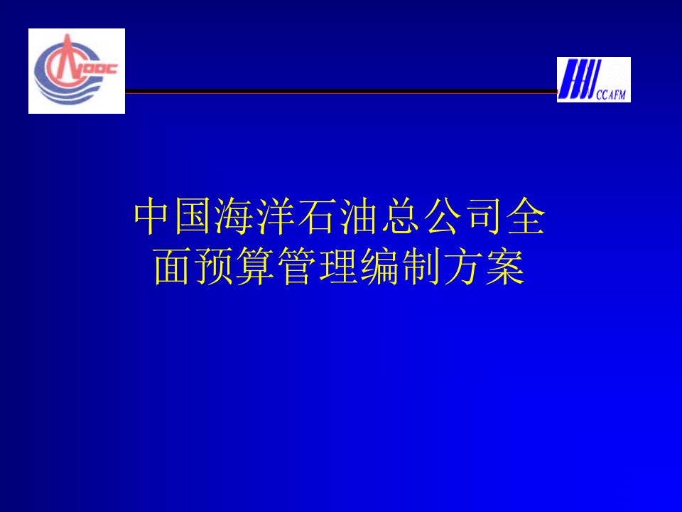 中国海洋石油总公司全面预算管理编制方案-盛颖逾