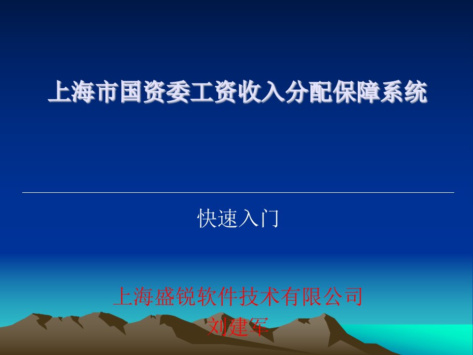 上海市国资委工资收入分配保障系统