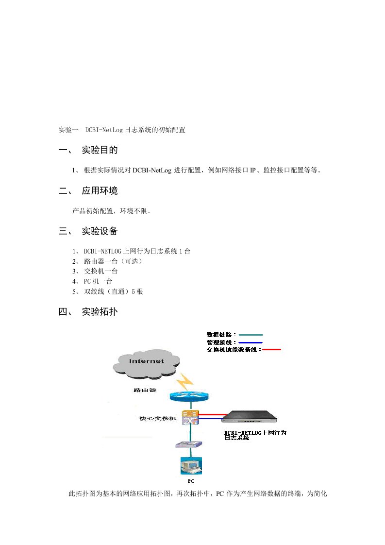 DCBI-NETLOG上网行为日志系统实验